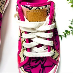 COACH Barrett Poppy Pink 6.5 Sneaker Tennis Shoe